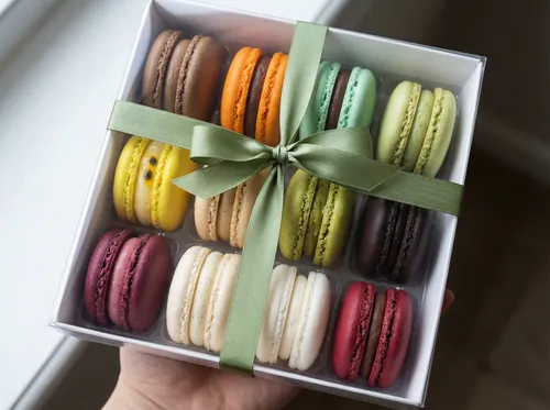 Caixa Degustação Premium com 12 macarons artesanais